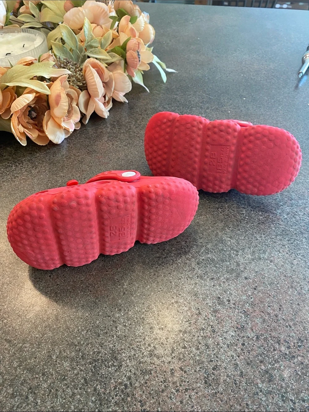 Red Kids Slip-On Clogs with Fun Charms